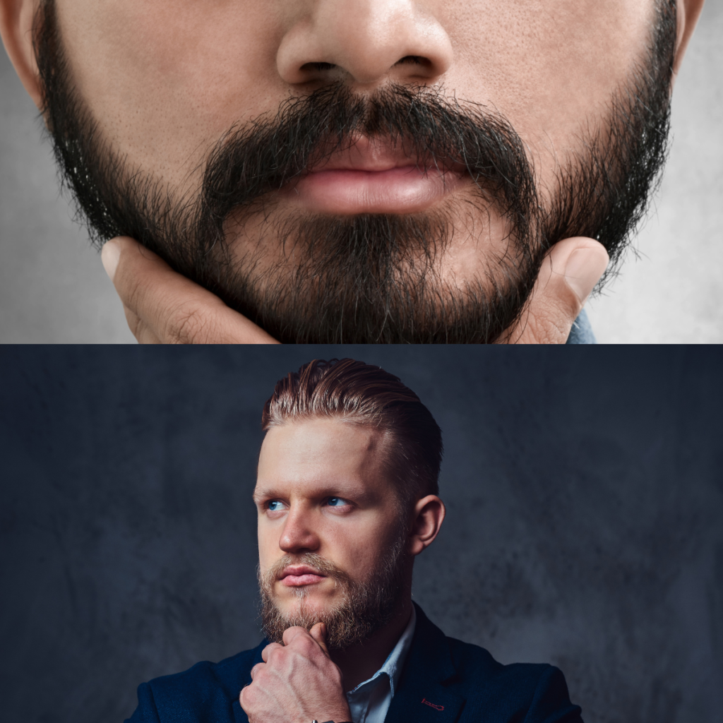 dark beard vs lighter beard