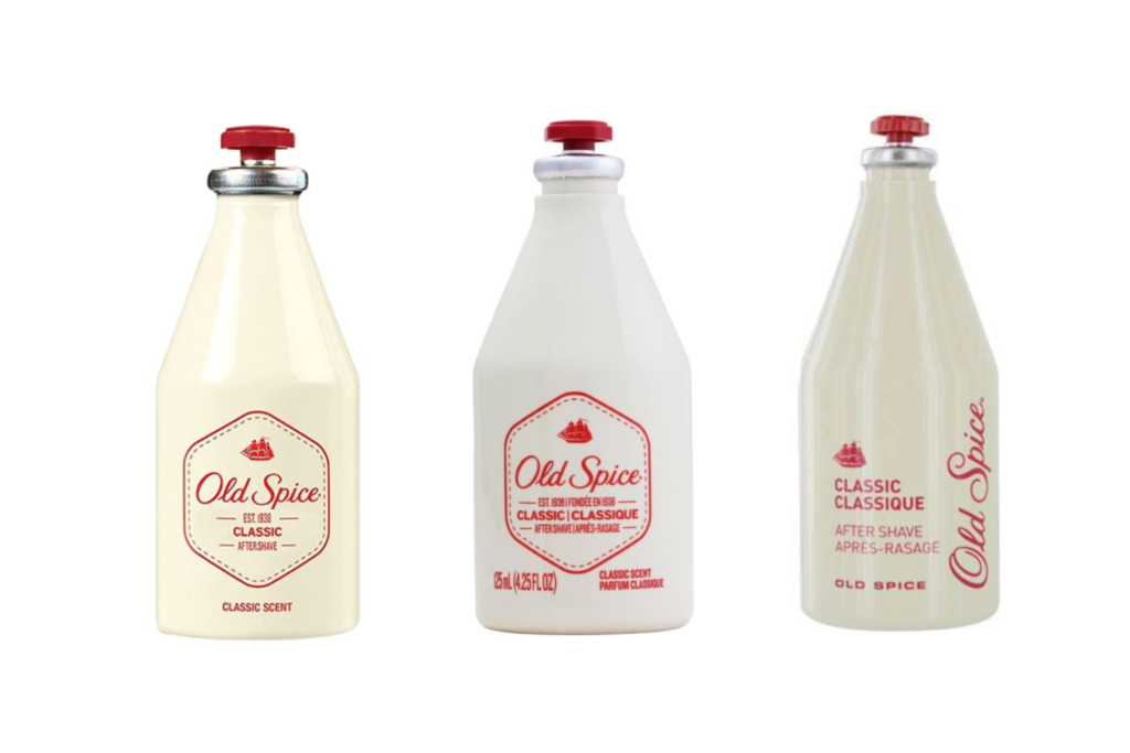 three versions of Old Spice Classic