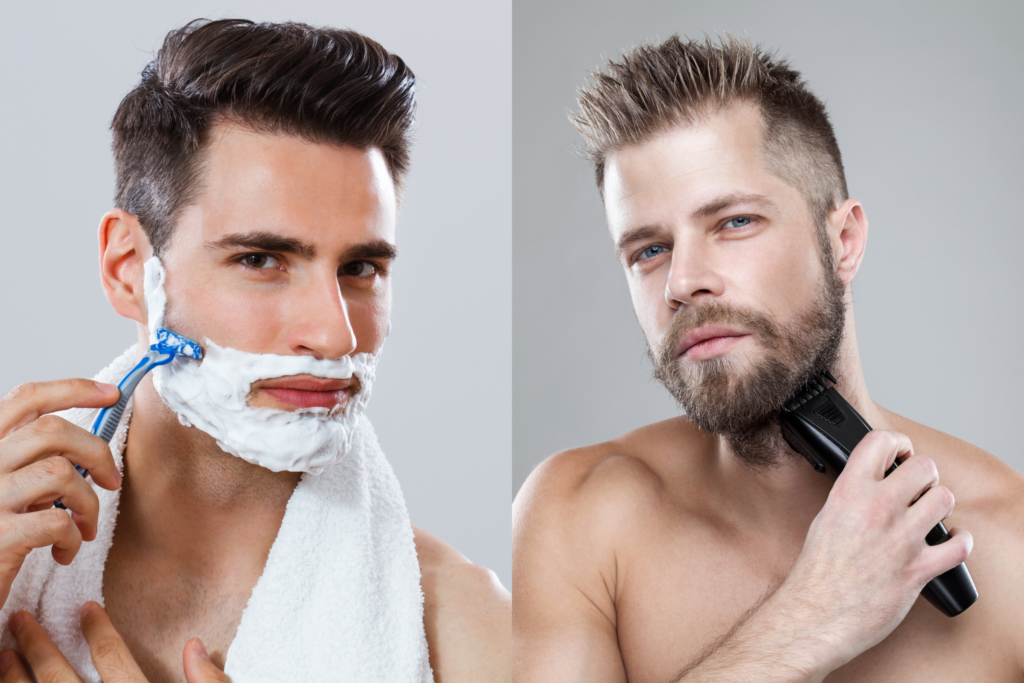 trimming vs shaving your beard