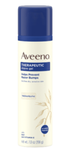 Aveeno Therapeutic Shave Gel is good for sensitive skin and helps prevent razor burns.
