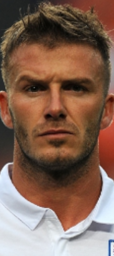 David Beckham with light stubble scruff