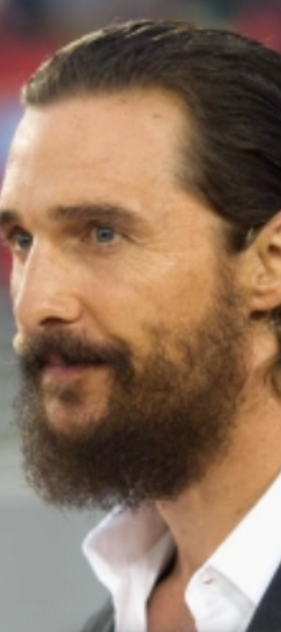Matthew McConaughey with long scruff