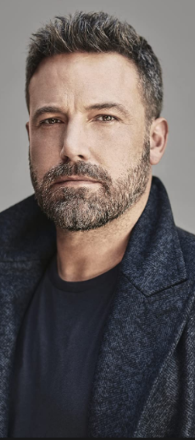 Ben Affleck has embraced the gray in his hair and short, boxed beard.