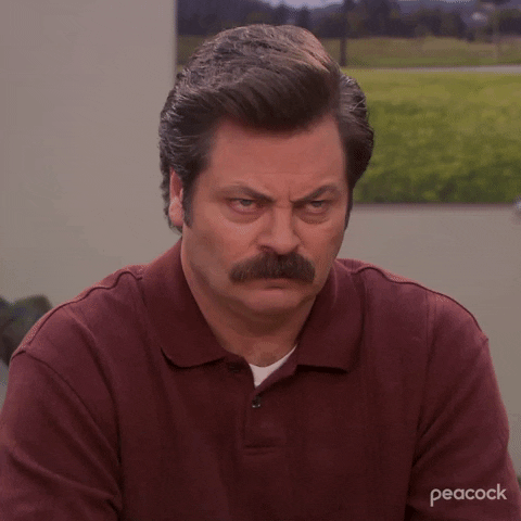 Ron Swanson's mustache is iconic, but it's not a chevron style - because it goes down past his lower lip, this is a classic walrus style mustache.