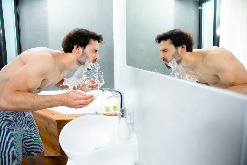 Potential benefits of shaving with just water